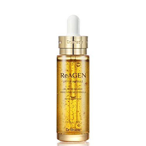  Lift-Up Ampoule with Gold Vitamin C Anti Aging Face Serum ,Hyaluronic Acid Essence, Moisturizer for face Dermatologist tested (1.01o.z) ReAGEN by Dr. Oracle