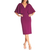 Dress the Population Louisa Butterfly Sleeve Cocktail Dress_MAGENTA