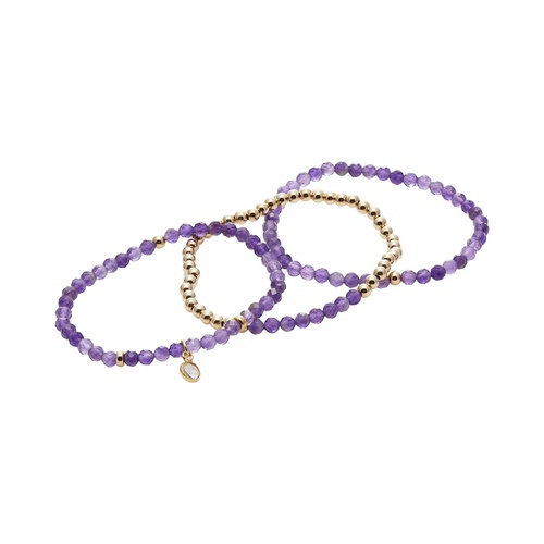  Dee Berkley February Birthstone Bracelet Stack