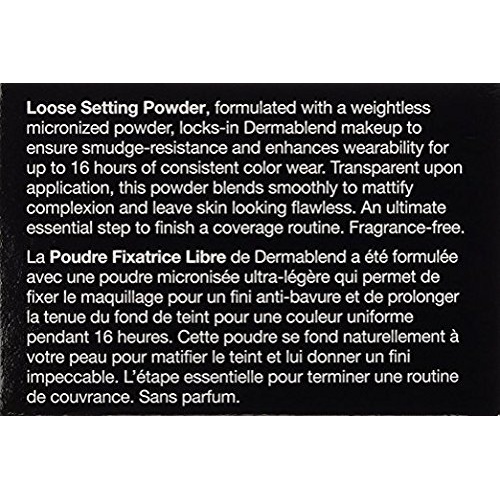  Dermablend Loose Setting Powder, Face Powder Makeup for Light, Medium and Tan Skin Tones, Mattifying Finish and Shine Control, 1oz