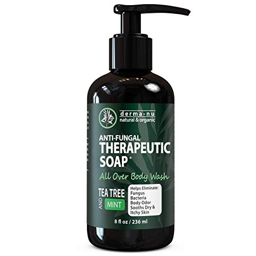  Derma-nu Miracle Skin Remedies Antifungal Antibacterial Soap & Body Wash - Natural Fungal Treatment with Tea Tree Oil for Jock Itch, Athletes Foot, Body Odor, Nail Fungus, Ringworm, Eczema & Back Acne - For Men