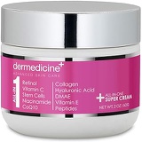 Dermedicine All In One Super Anti-Aging Cream for Face with Retinol, Vitamin C, Stem Cells, Vitamin E, CoQ10, Collagen, Hyaluronic Acid, DMAE, Peptides, Niacinamide for More Youthful Looking S