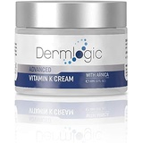 Dermlogic Vitamin K Cream- Moisturizing Bruise Healing Formula. Dark Spot Corrector for Bruising, Spider Veins & Broken Capillaries. Reduces Under Eye Dark Circles, Fine Lines, Puffiness, &