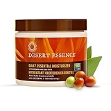 Desert Essence Daily Essential Facial Moisturizer - 4 Fl Oz - Jojoba Oil - Aloe Vera - Prevents Acne - Soft Radiant Skin - Geranium Essential Oil for Natural Fragrance - For Normal