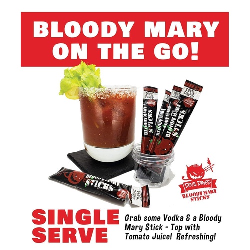  Devil Daves Original Bloody Mary Sticks Devil Daves Bloody Mary Seasoning | 12 Pack Pouch