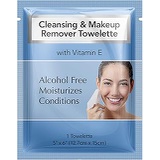 Diamond Wipes Cleansing and Waterproof makeup remover towelette individual packets, alcohol free with vitamin E, hotel’s choice (250 Count Case)