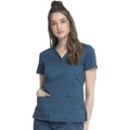 Dickies Womens GenFlex Junior-fit V-Neck Scrub Shirt