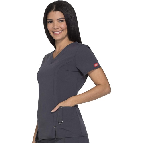 디키즈 Dickies Gen Flex Women Scrubs Top V-Neck DK800