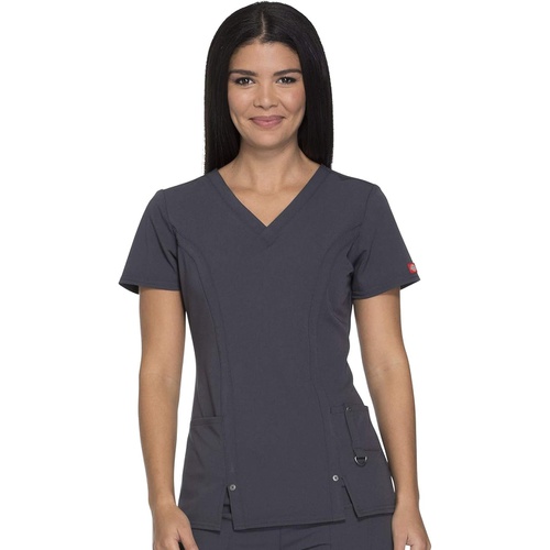 디키즈 Dickies Gen Flex Women Scrubs Top V-Neck DK800