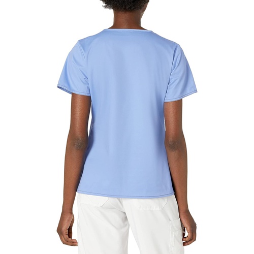 디키즈 Dickies Womens GenFlex Junior-fit V-Neck Scrub Shirt