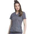 Dickies Womens GenFlex Junior-fit V-Neck Scrub Shirt