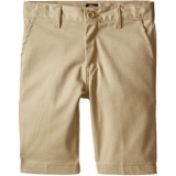 Dickies Khaki Boys Slim Fit Stretch Flat Front Short