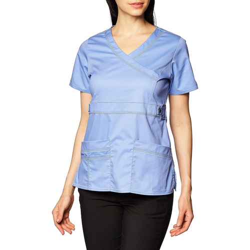 디키즈 Dickies Scrubs Womens Gen Flex Mock Wrap Shirt