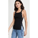 Dion Lee Lace Up Eyelet Tank
