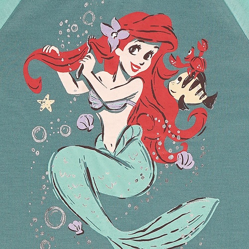 디즈니 Disney Ariel Nightshirt for Kids by Munki Munki ? The Little Mermaid