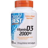 Doctors Best Vitamin D3 2 000 IU Healthy Bones Teeth Heart Immune Support NonGMO GlutenFree Soy Free , 180 Count