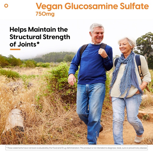  Doctors Best Vegan Glucosamine Sulfate, Joint Support, Non-GMO, Vegan, Gluten Free, Soy Free, 750 mg 180 Veggie Caps