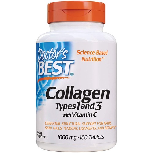  Doctors Best Collagen Types 1 & 3 with Peptan, Non-GMO, Gluten Free, Soy Free, Supports Hair, Skin, Nails, Tendons & Bones, 1000 Mg, 540 Tablets