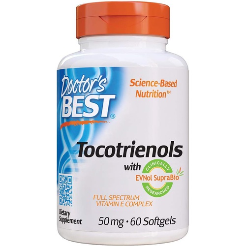  Doctors Best Tocotrienols contains EVNol SupraBio Full Spectrum Vitamin E Complex, 60 Count