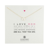 Dogeared I Love Mom Pearl Necklace