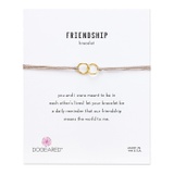 Dogeared Friendship Double Linked Rings Silk Bracelet