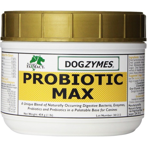  Dogzymes Probiotic Max -10 Billion CFUs Probiotics, Prebiotics, Digestive Enzymes (1 Pound)