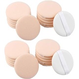 DonLeeving Luckycivia 30 Pieces 2.2 Inch Cosmetic Powder Puff, Soft Sponge Foundation Makeup Tool, BB Cream Foundation Sponge Air Powder Puff, for Loose Powder, Face Powder and Foundation Pow