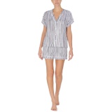 Donna Karan Short Sleeve Top and Boxer Pajama Set