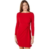 Donna Morgan Long Sleeve Sheath Dress with Twist