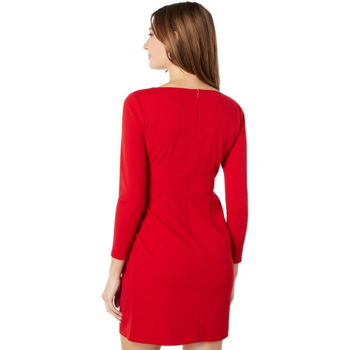  Donna Morgan Long Sleeve Sheath Dress with Twist