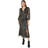 Donna Morgan Long Sleeve Maxi Dress with Side Cutouts
