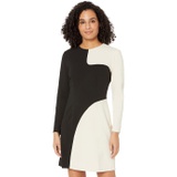 Donna Morgan Two-Tone Long Sleeve Mini Dress