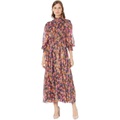 Donna Morgan Mock Neck Long Sleeve Maxi Dress