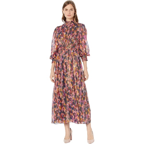  Donna Morgan Mock Neck Long Sleeve Maxi Dress