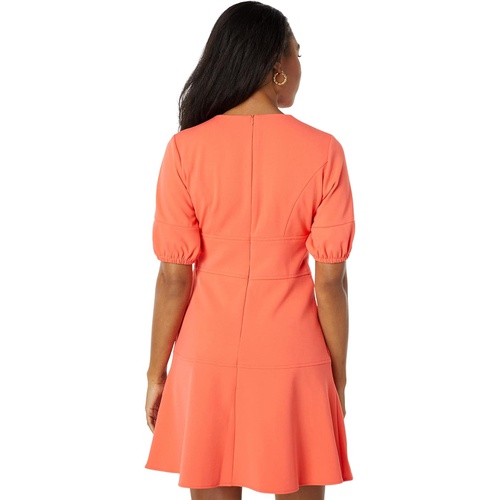  Donna Morgan Puff Sleeve Scuba Crepe Mini Dress