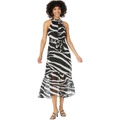 Donna Morgan Printed Maxi Dress with Lurex Detail