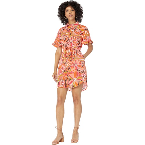  Donna Morgan Printed Mini Shirtdress