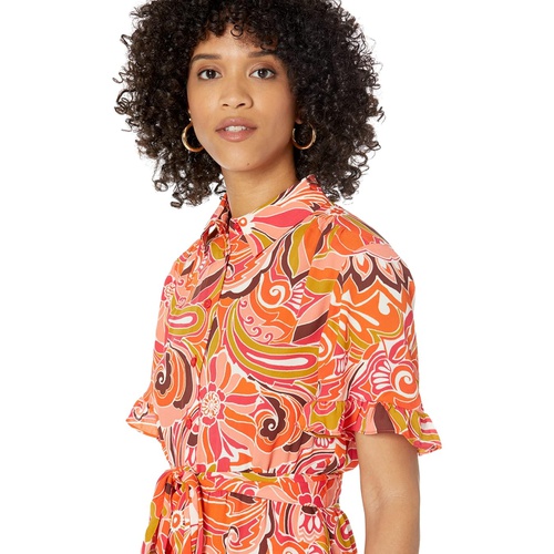  Donna Morgan Printed Mini Shirtdress