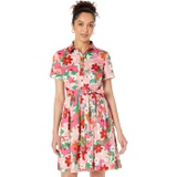 Donna Morgan Collared Button-Up Mini Dress with Set in Sleeves