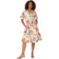 Donna Morgan Tiered Dress with Tie Waist