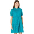 Donna Morgan Mock Neck Burnout Swing Dress