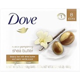 Dove Beauty Bar for Softer Skin Shea Butter More Moisturizing Than Bar Soap 3.75 oz 8 Bars