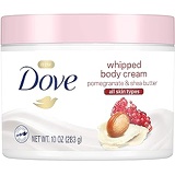 Dove Whipped Body Cream Dry Skin Moisturizer Pomegranate and Shea Butter, Nourishes Skin Deeply, 10 oz