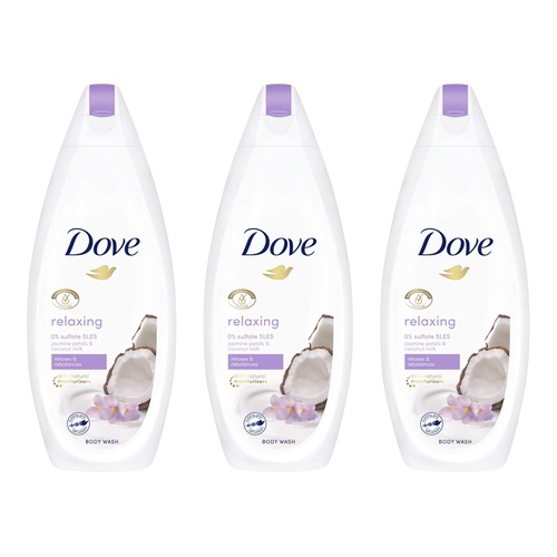  Dove Purely Pampering Coconut Milk with Jasmine Petals Body Wash 500ML (3 pack) Design may vary