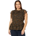 Draper James Plus Size Kacey Smocked Waist Top in Flower Confetti