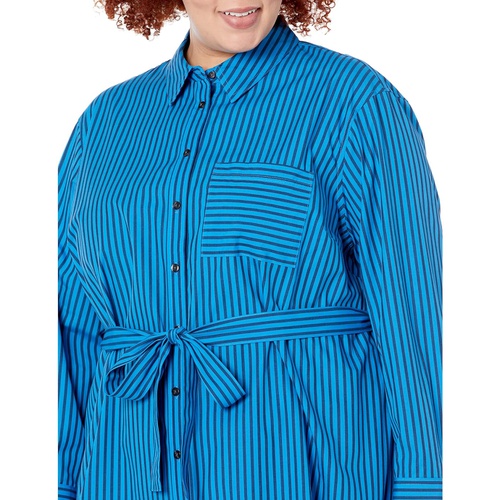  Draper James Plus Size Carly Shirtdress in Canopy Stripe