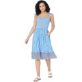 Draper James Taylor Smocked Dress in Multi Gingham