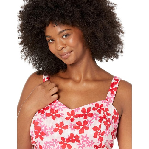  Draper James Plus Size Martie Tie Back Top in Exploded Daisies