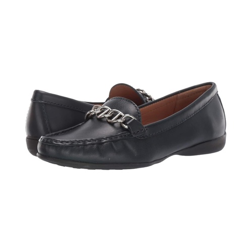  Driver Club USA Womens Leather Chain Detail Driving Loafer