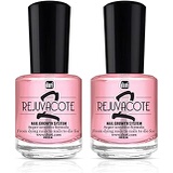 duri Rejuvacote 2 Nail Growth System Base and Top Coat - Nails Hardening, Repair, Chipping, Strengthen, Breaking and Brittle Treatment (2 pack - 0.61 fl.oz. each)